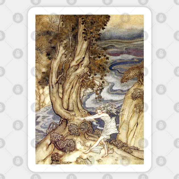 The Tempest, Arthur Rackham Sticker by forgottenbeauty